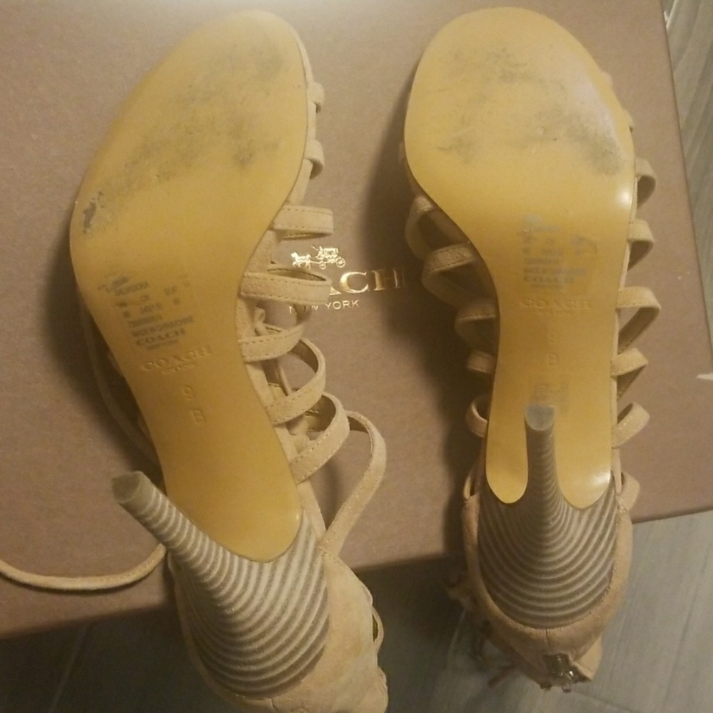 Coach Salvadora Strappy Suede Sandal - Picture 6 of 8
